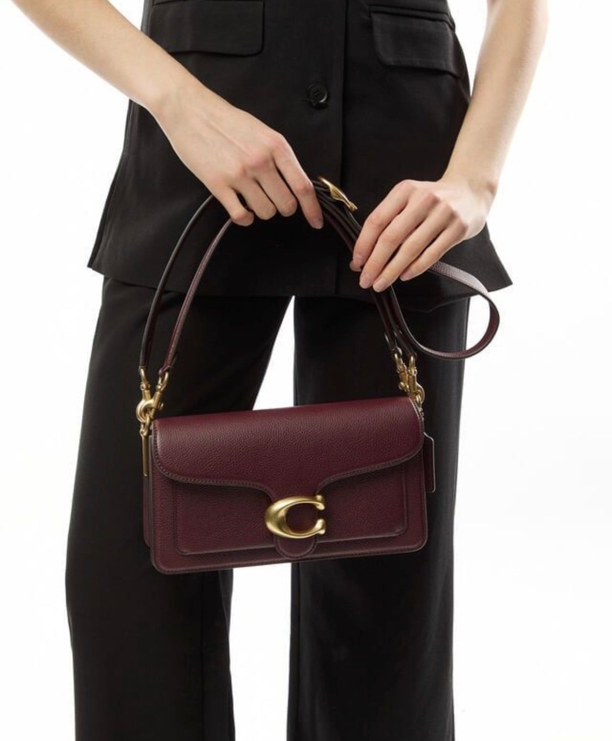 Tabby 26 Genuine Leather Bag - Burgundy