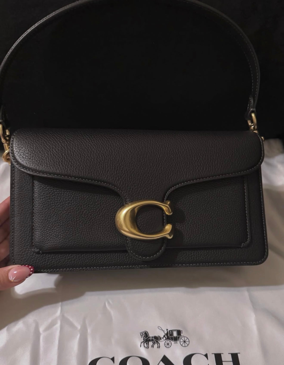 Tabby 26 Genuine Leather Bag - Black