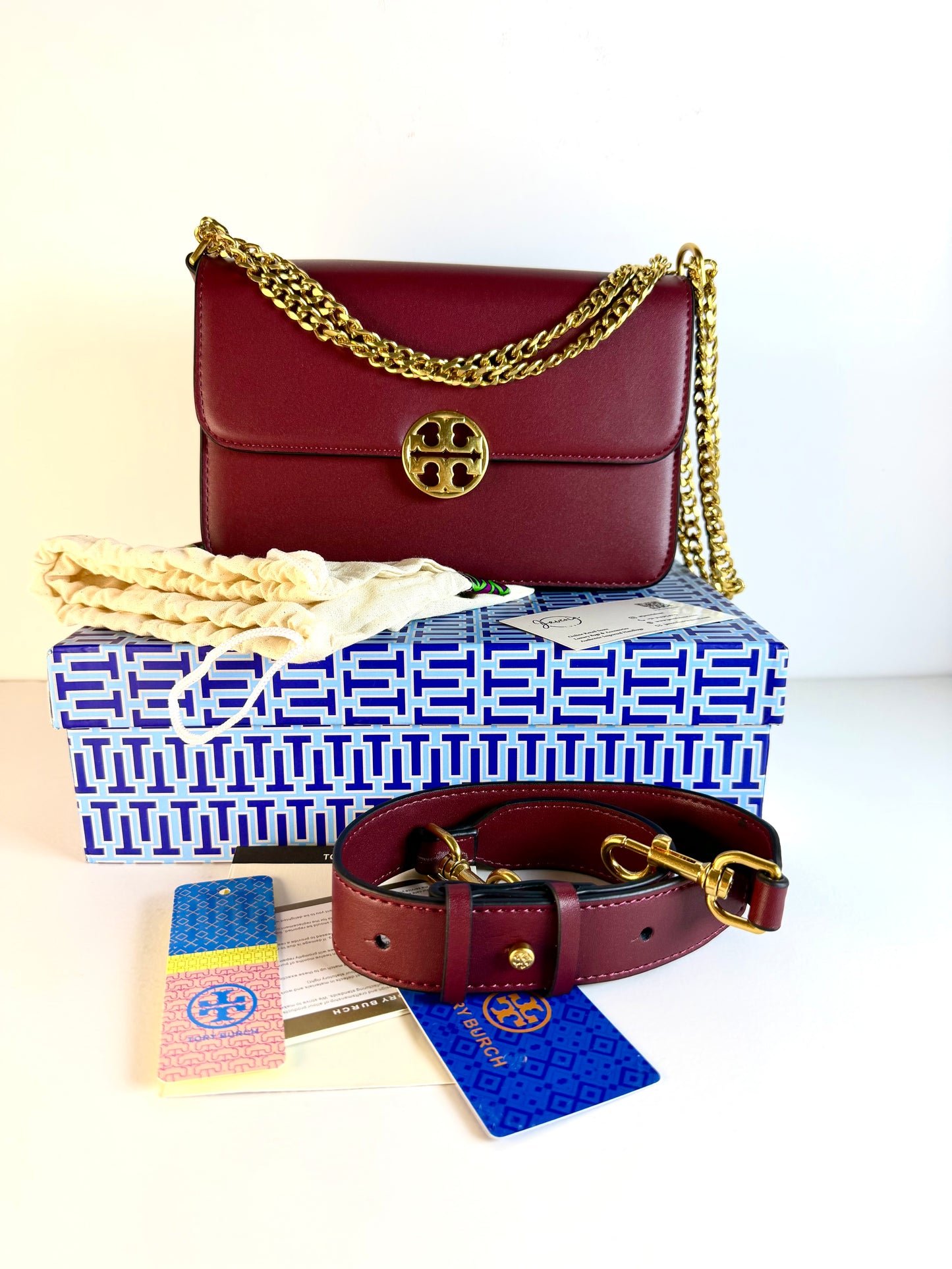 Tory Burch Chelsea Shoulder Bag - Maroon