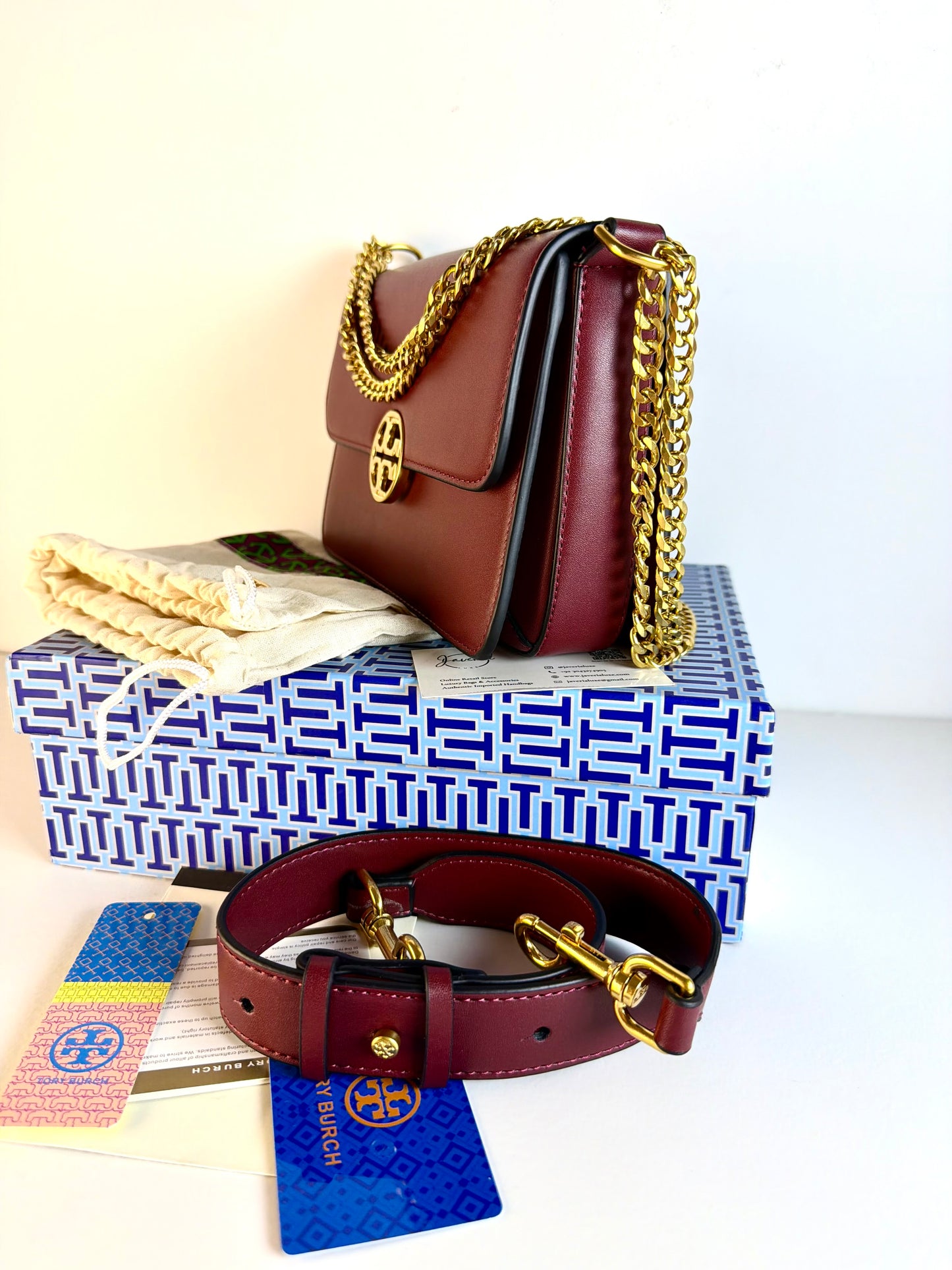 Tory Burch Chelsea Shoulder Bag - Maroon