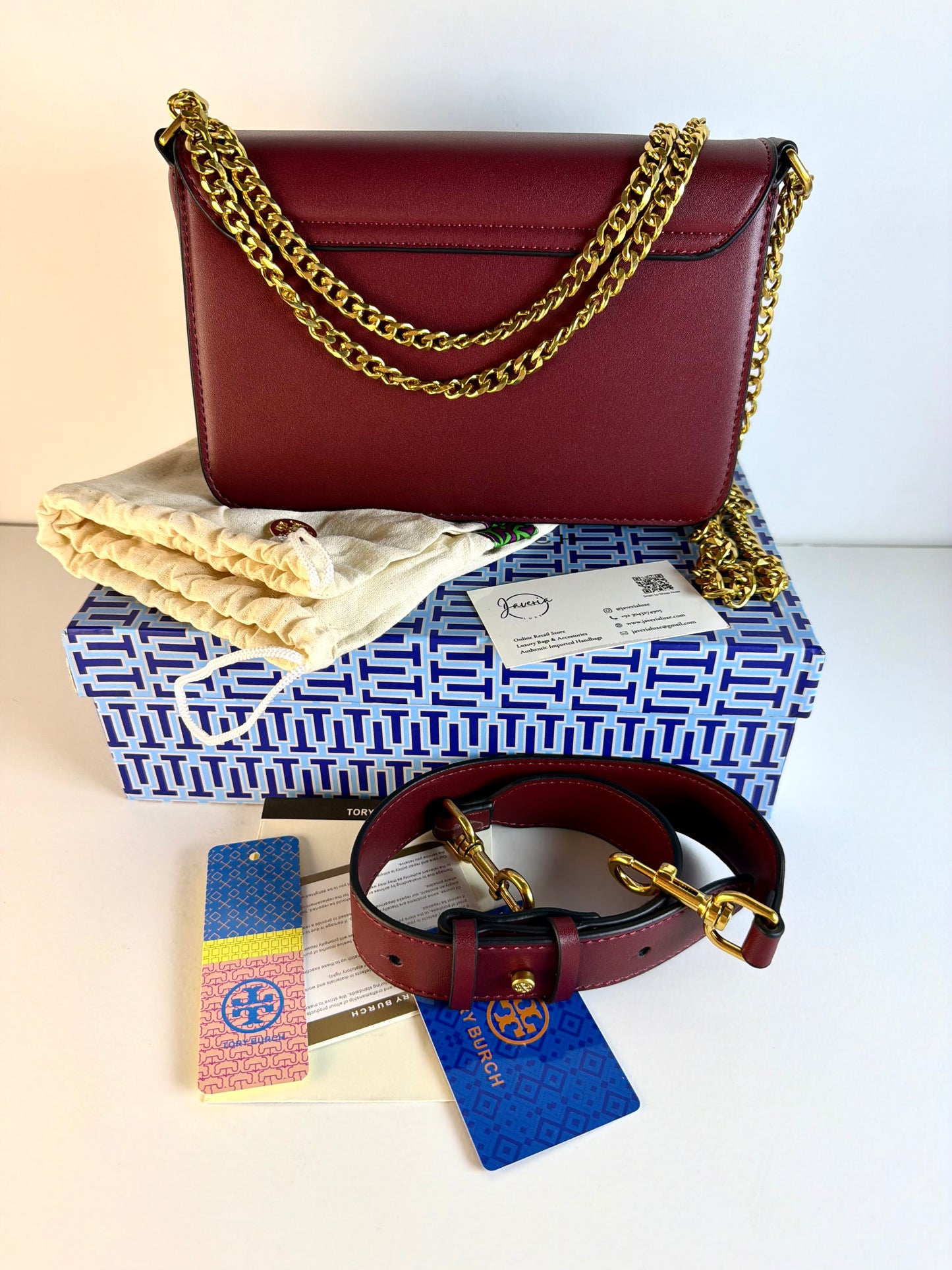 Tory Burch Chelsea Shoulder Bag - Maroon