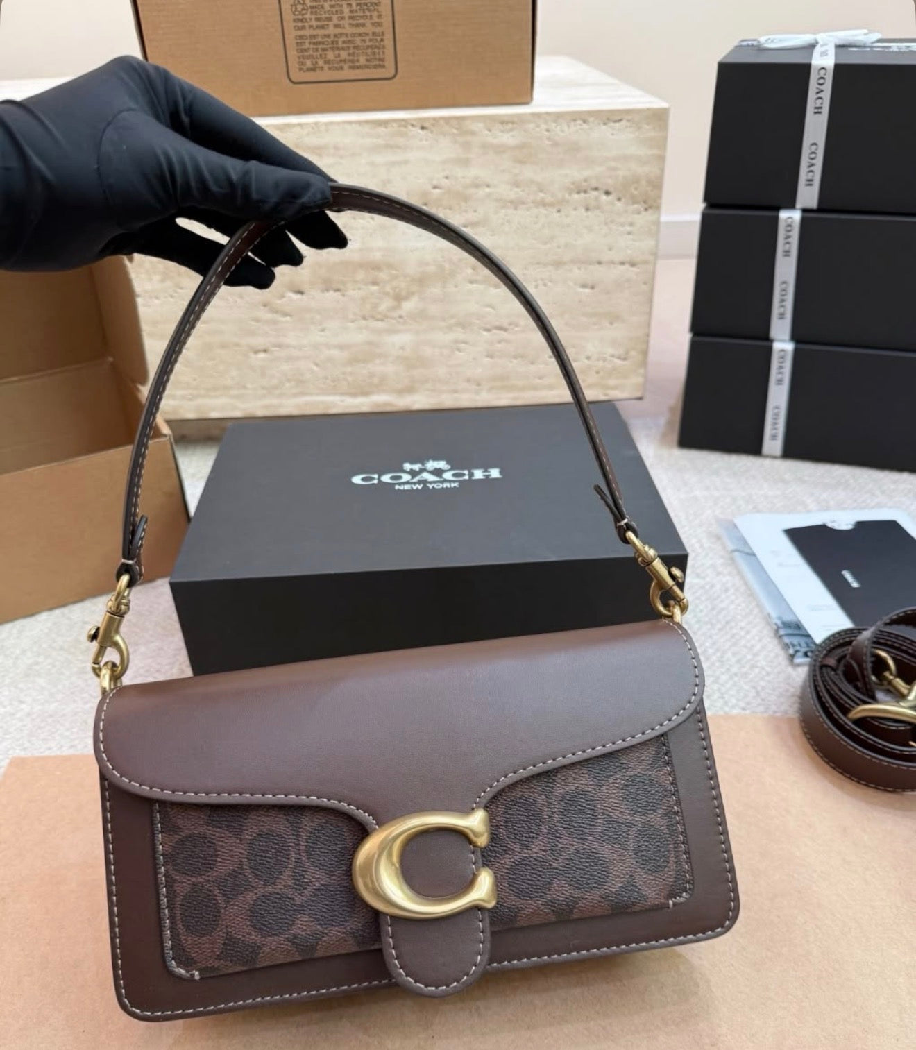 Coach Tabby 26 Genuine leather Bag - Maple