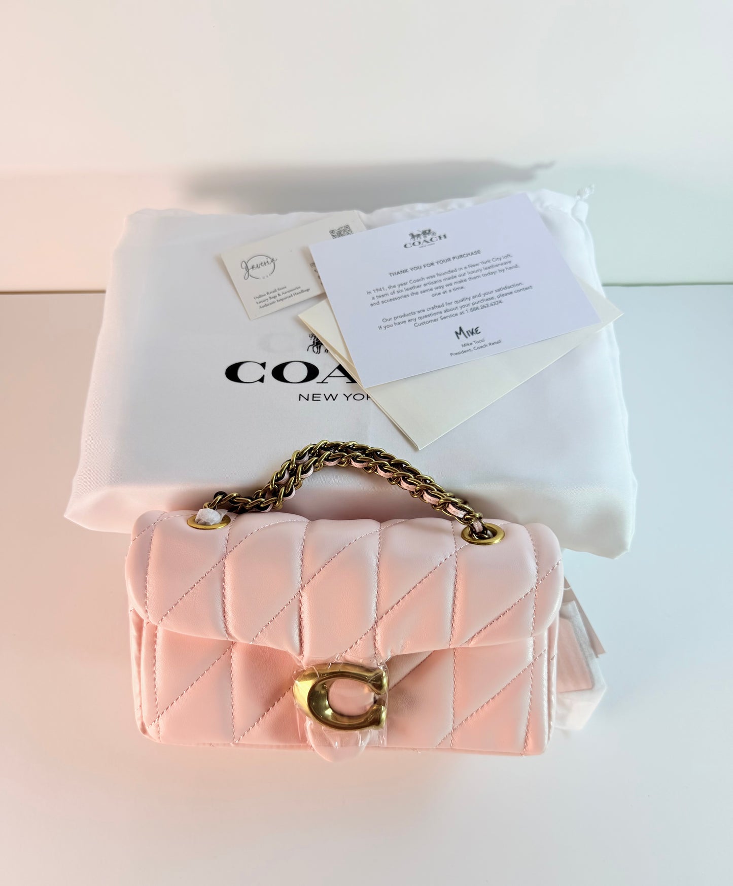 Coach Quilted Tabby 20 - Blush Pink