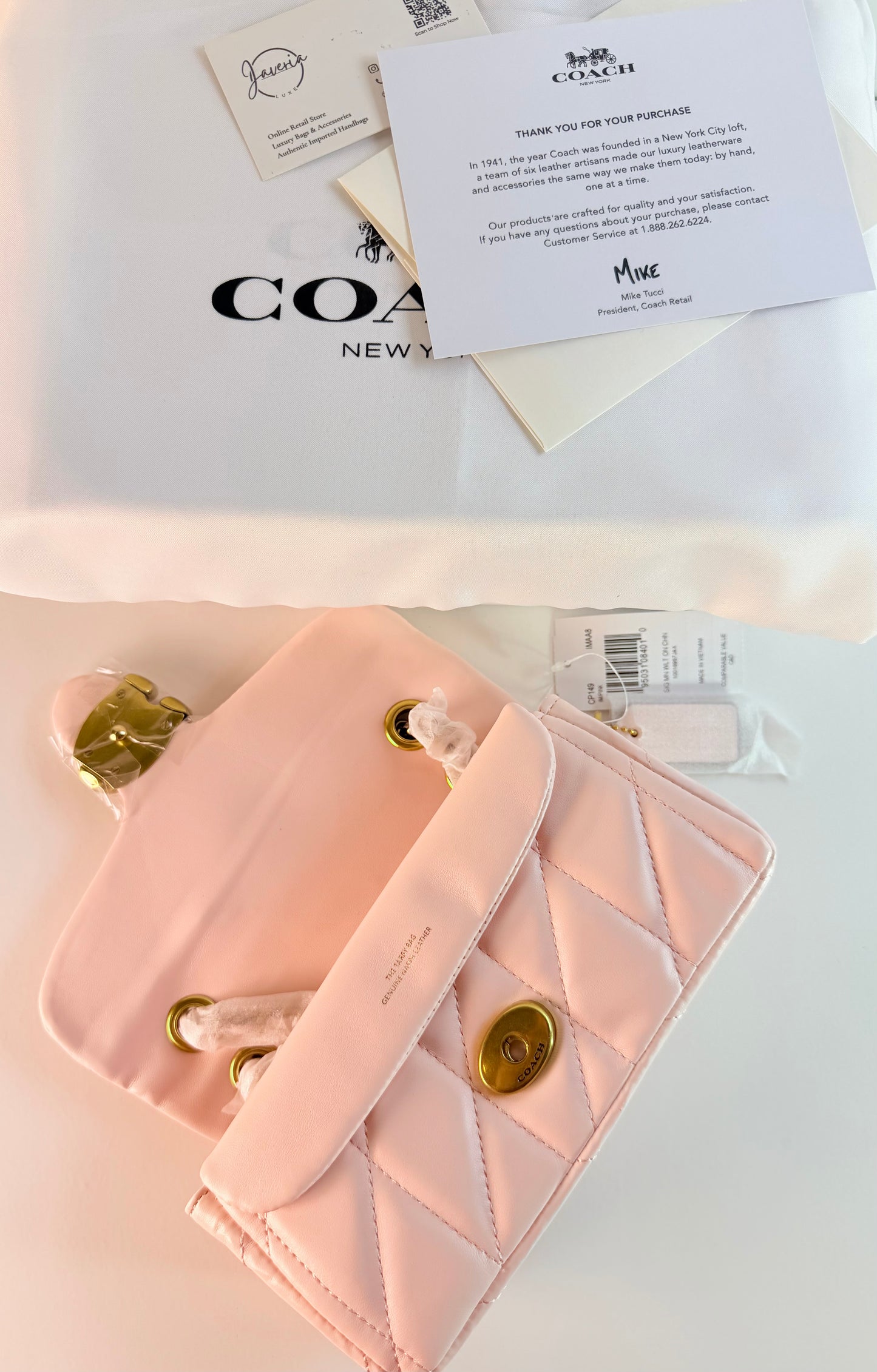 Coach Quilted Tabby 20 - Blush Pink