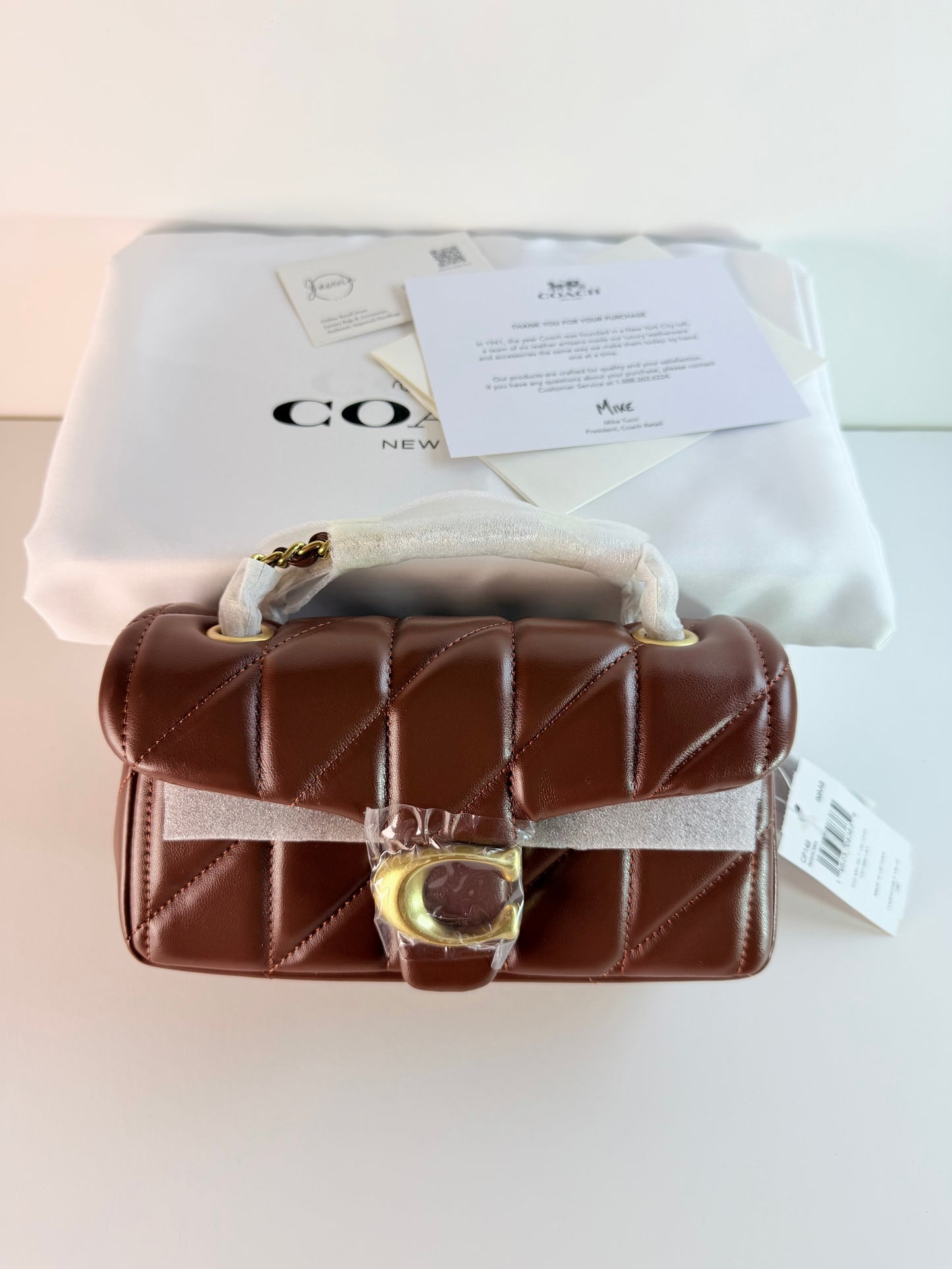 Coach Quilted Tabby 20 - Camel Brown
