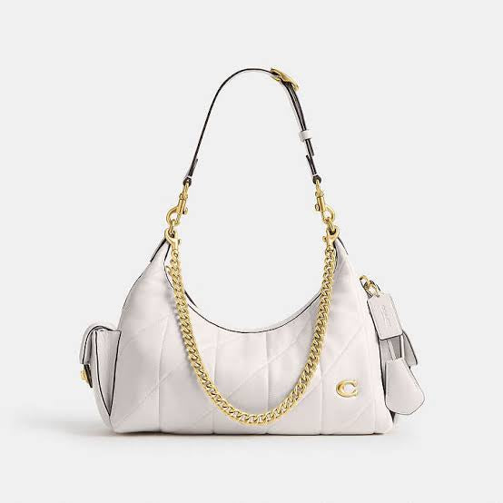Coa*h Juliet 30 with Pockets Quilted Bag - White