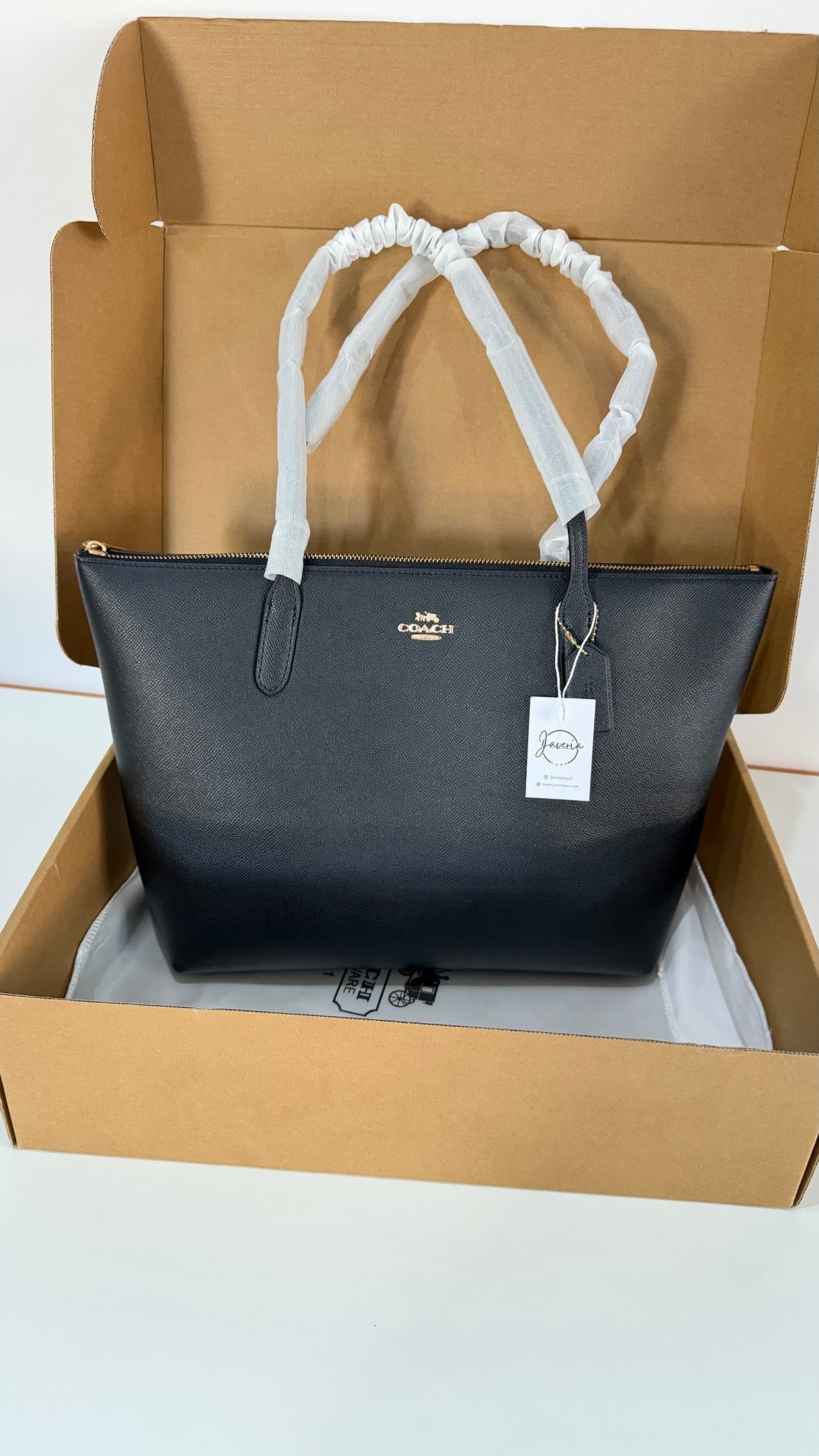 Coach Zip Tote Bag - Black