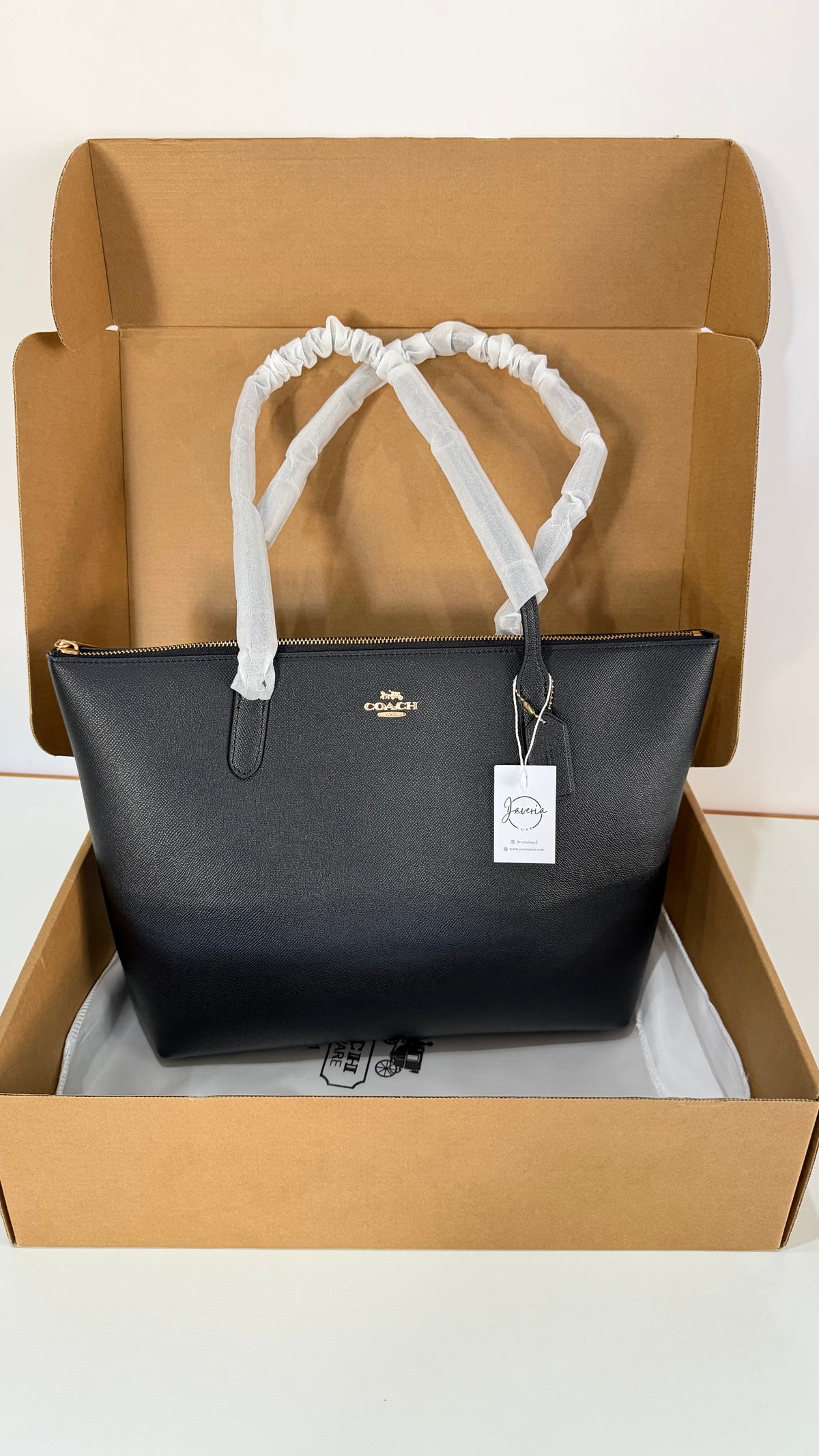 Coach Zip Tote Bag - Black