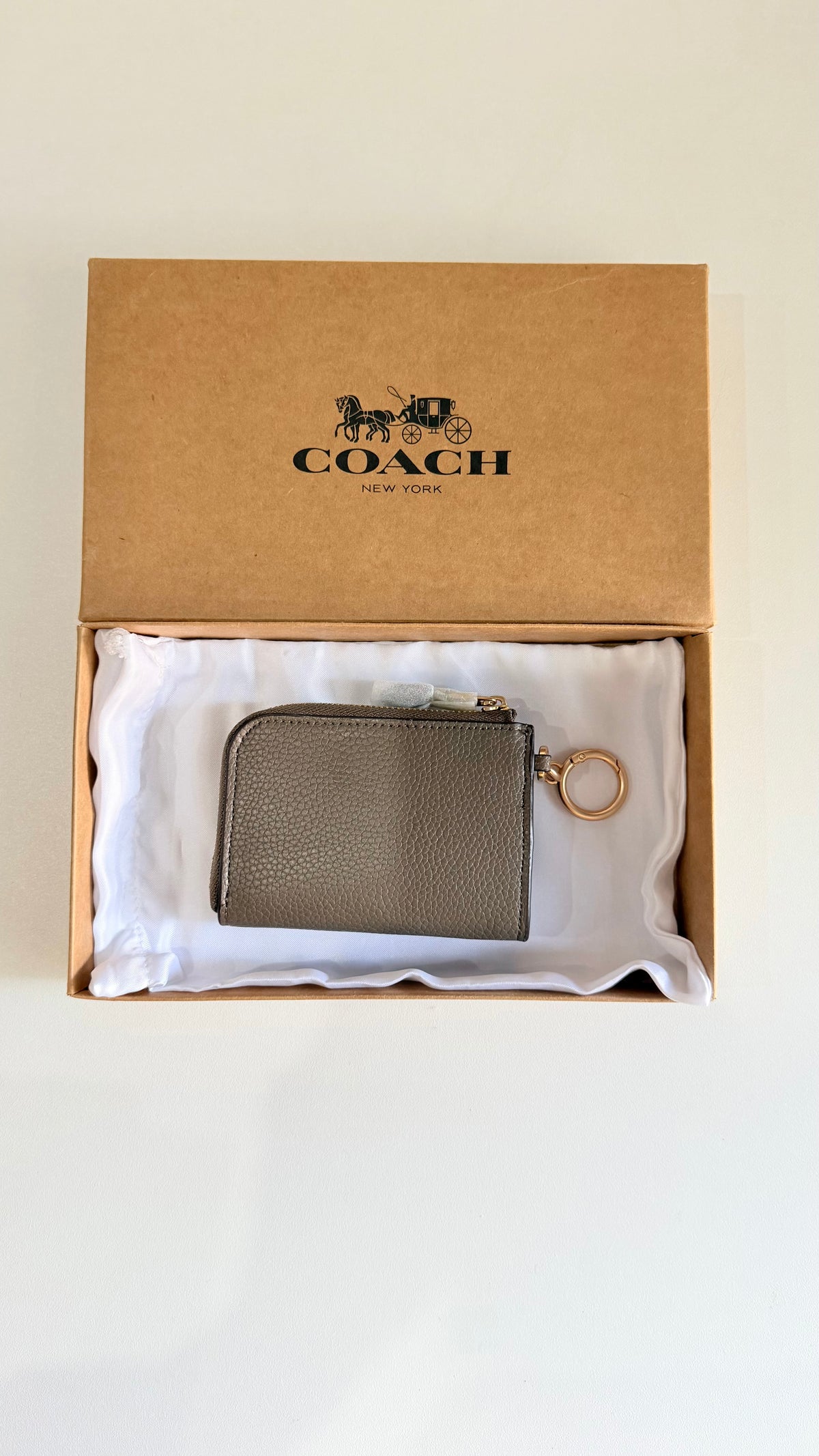 Coach Cardholder with Keychain - Darkstone