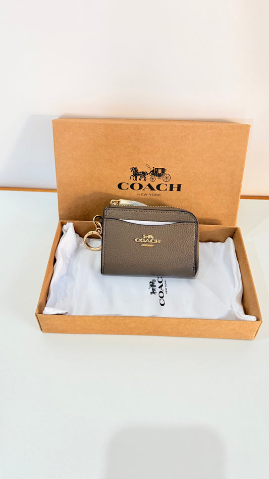 Coach Cardholder with Keychain - Darkstone