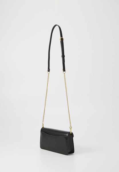 Tabby 20 spazzolato leather chain clutch bag- Black