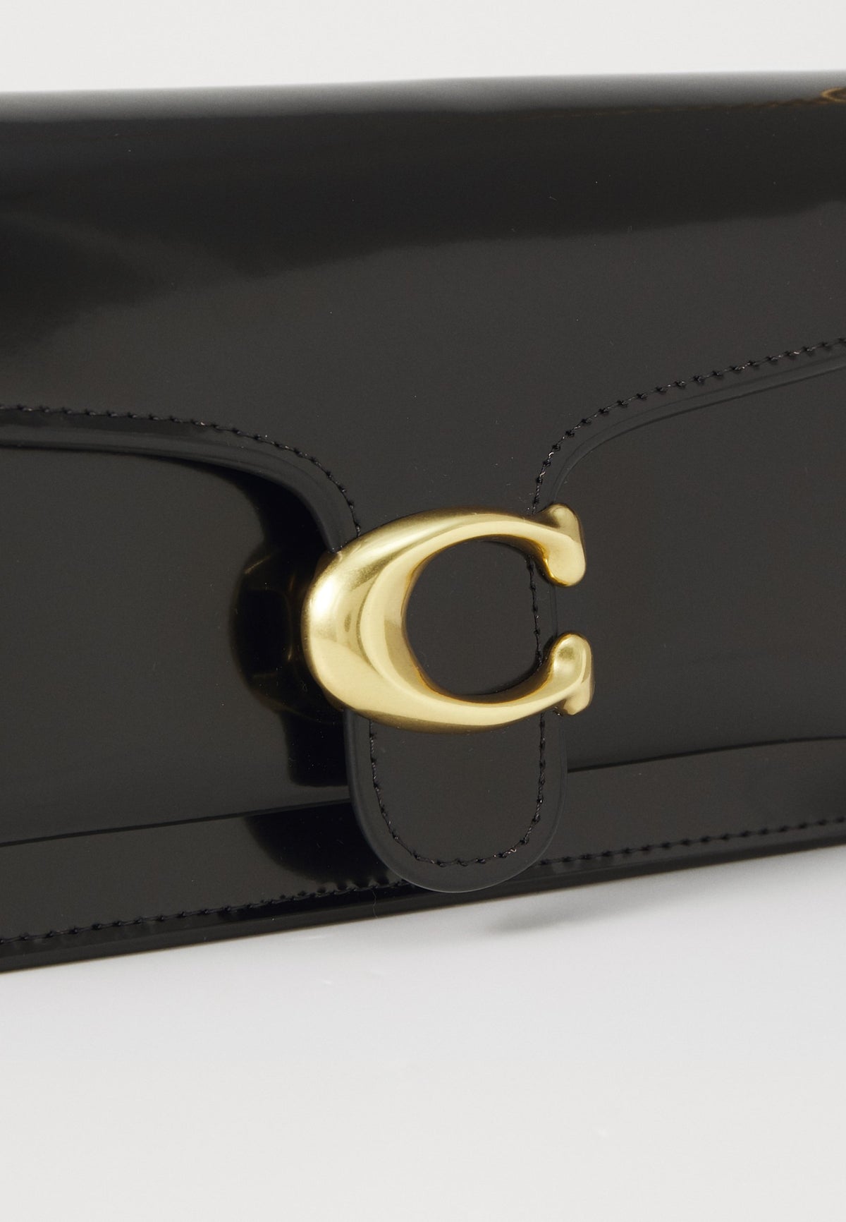 Tabby 20 spazzolato leather chain clutch bag- Black