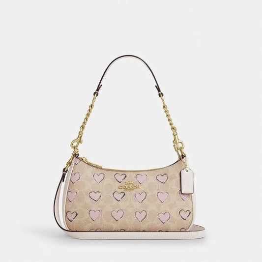 Teri Shoulder Bag With Heart Prints