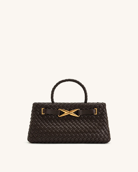 JW PEI Elora Woven Tote Bag - Dark Brown