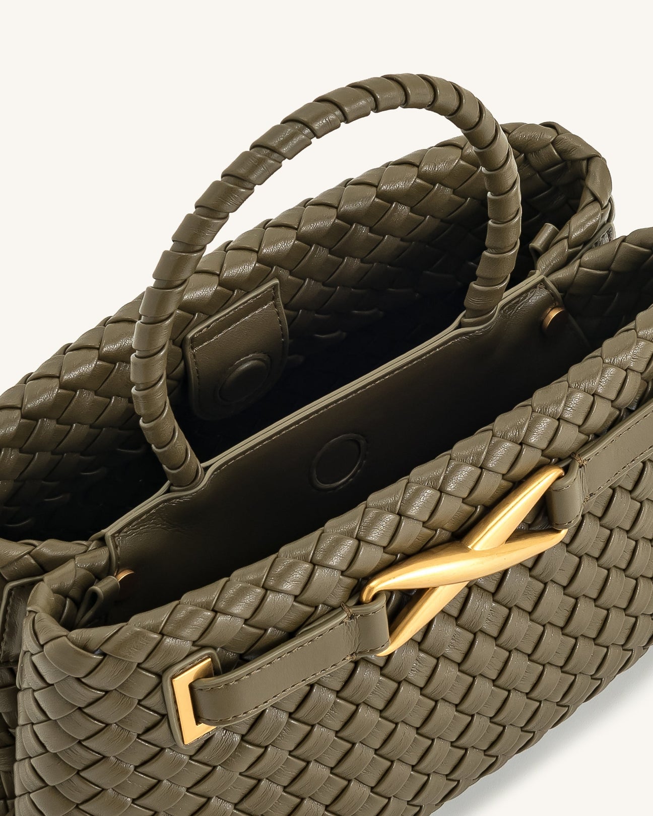 JW PEI Elora Woven Tote Bag - Dark Olive