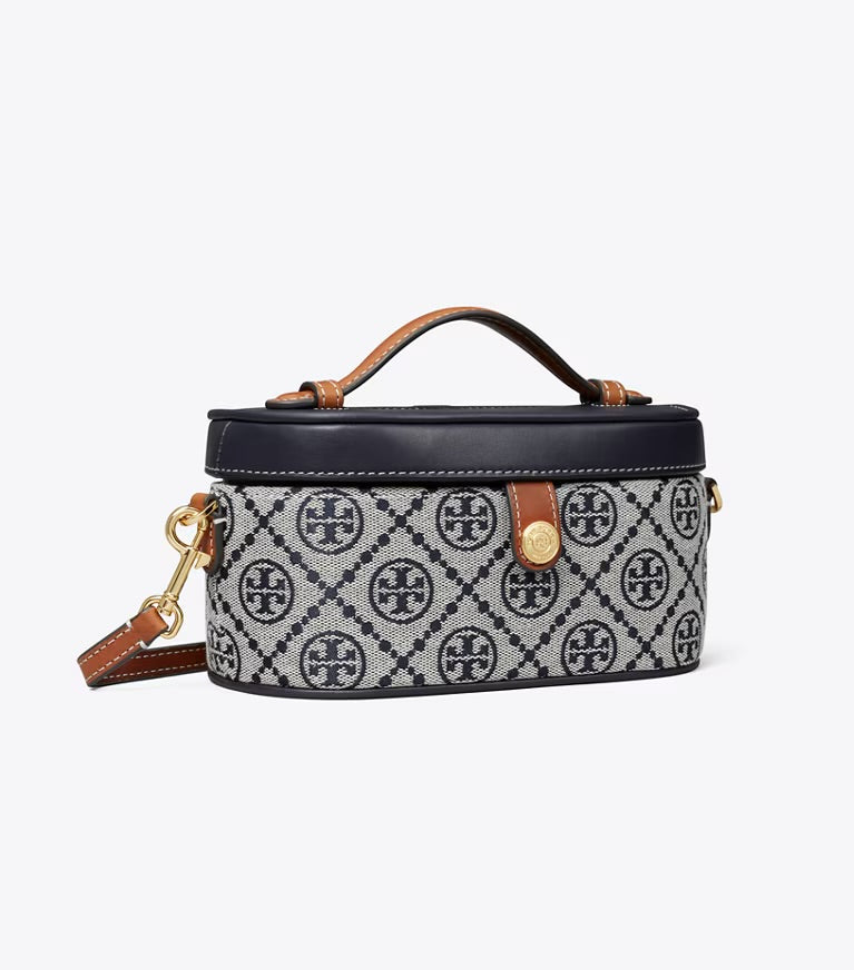 T Monogram Jacquard Vanity Bag - Blue