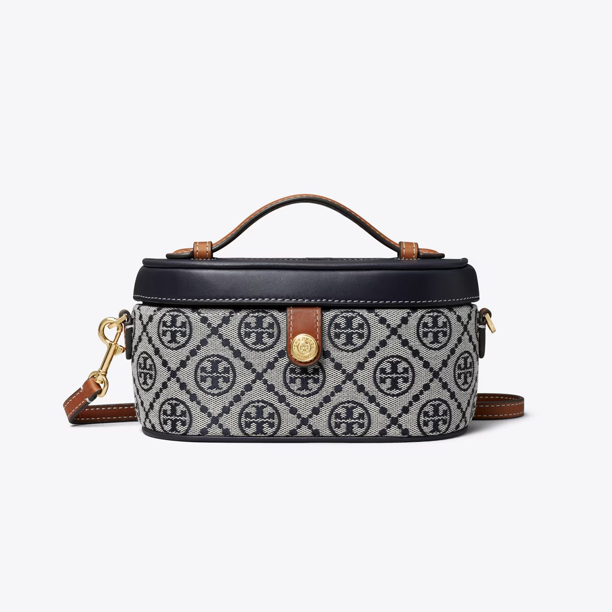 T Monogram Jacquard Vanity Bag - Blue