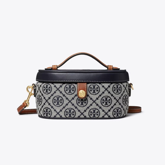 T Monogram Jacquard Vanity Bag - Blue