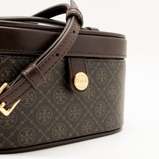 T Monogram Vanity Bag - Brown