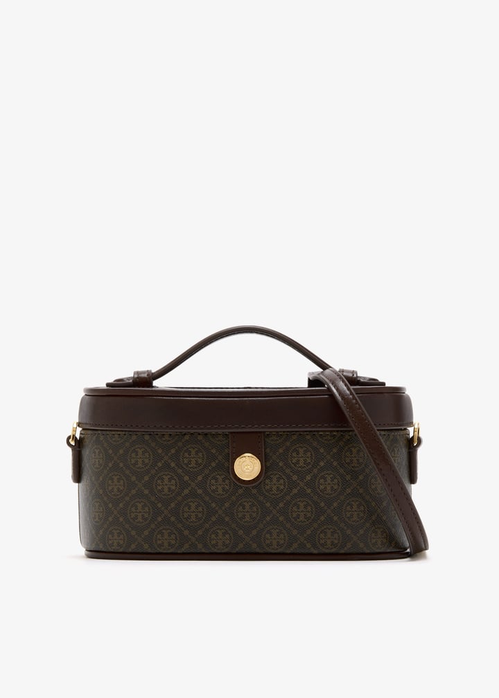 T Monogram Vanity Bag - Brown