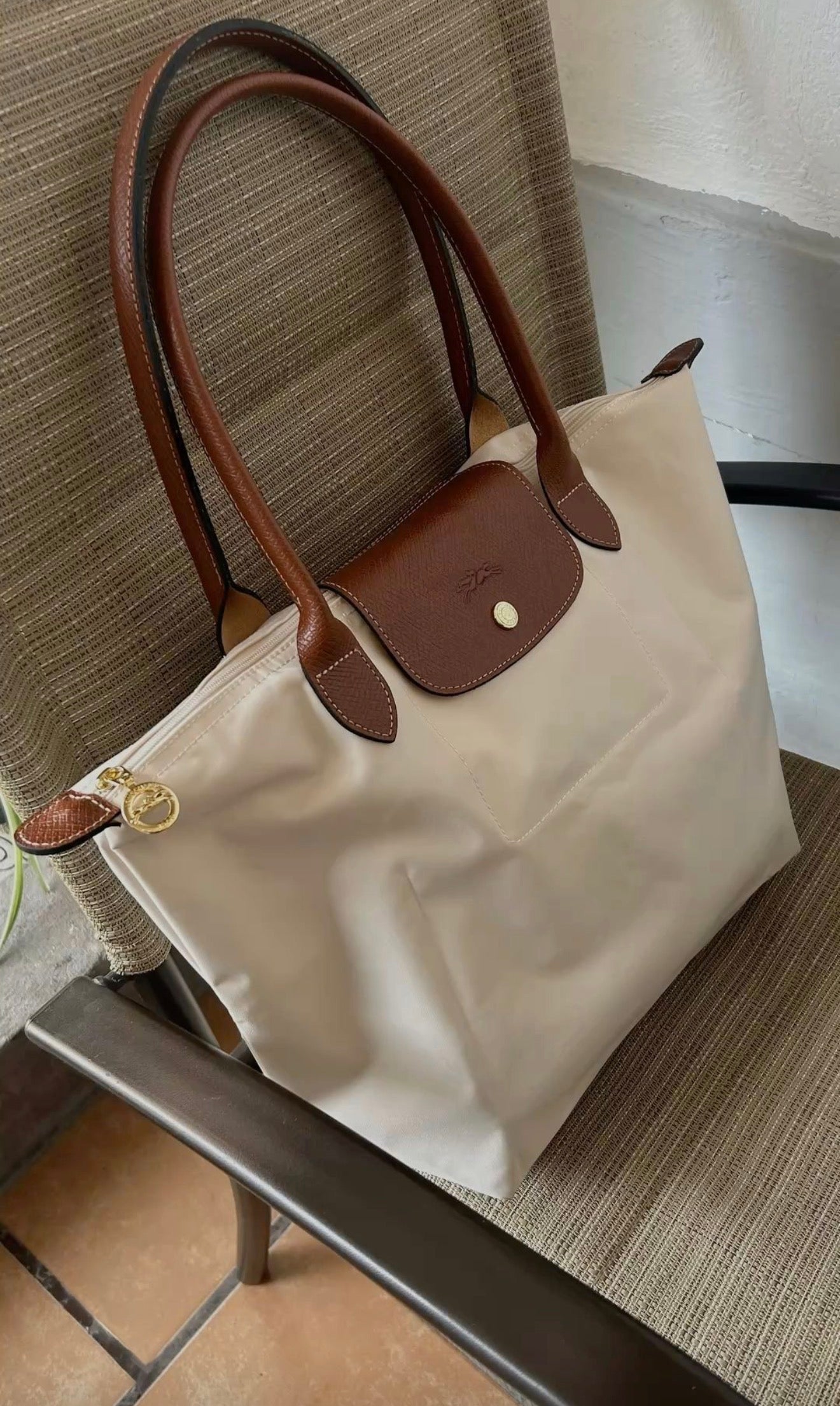 Longchamp  Large Le Pliage tote bag (Beige)
