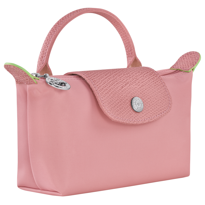 LE PLIAGE ORIGINAL POUCH WITH HANDLE PINK - Recycled Canvas