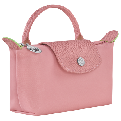 LE PLIAGE ORIGINAL POUCH WITH HANDLE PINK - Recycled Canvas
