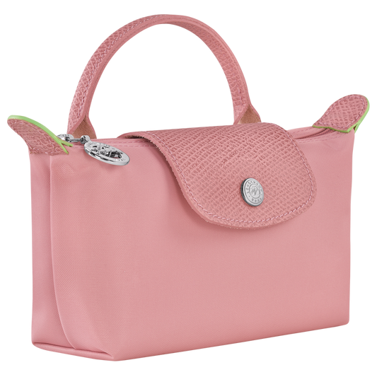 LE PLIAGE ORIGINAL POUCH WITH HANDLE PINK - Recycled Canvas