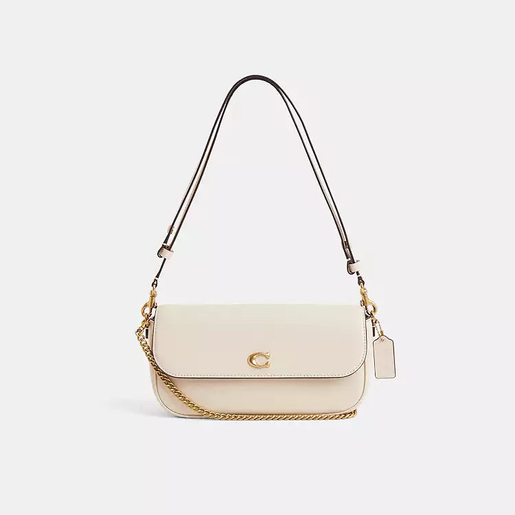 Brook Flap Chain Bag - White