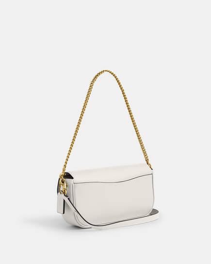 Brook Flap Chain Bag - White