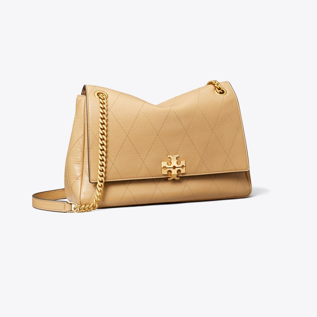 Charlie Medium Quilted Leather Shoulder Bag - Pecan
