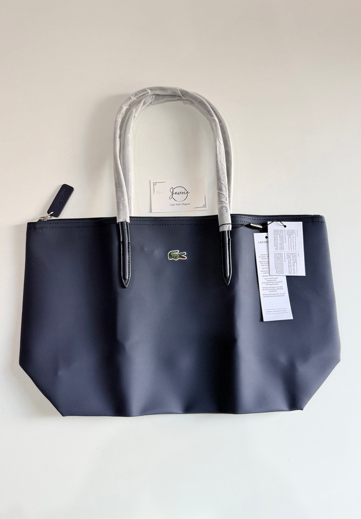 Anna Zip Tote Bag - Navy Blue