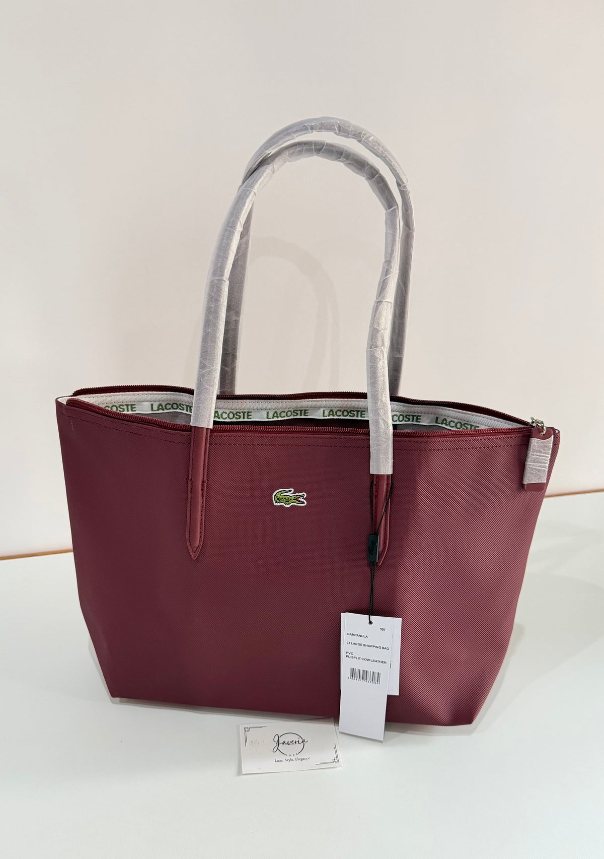 Anna Zip Tote Bag - Deep Burgundy