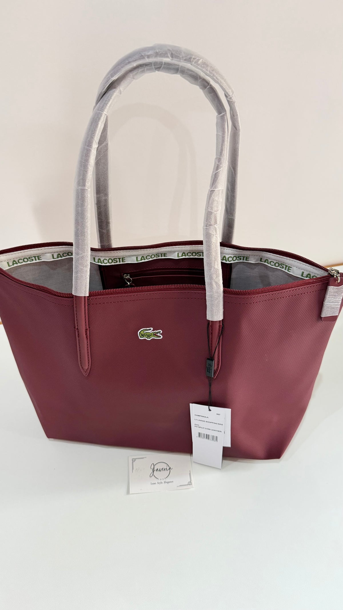 Anna Zip Tote Bag - Deep Burgundy