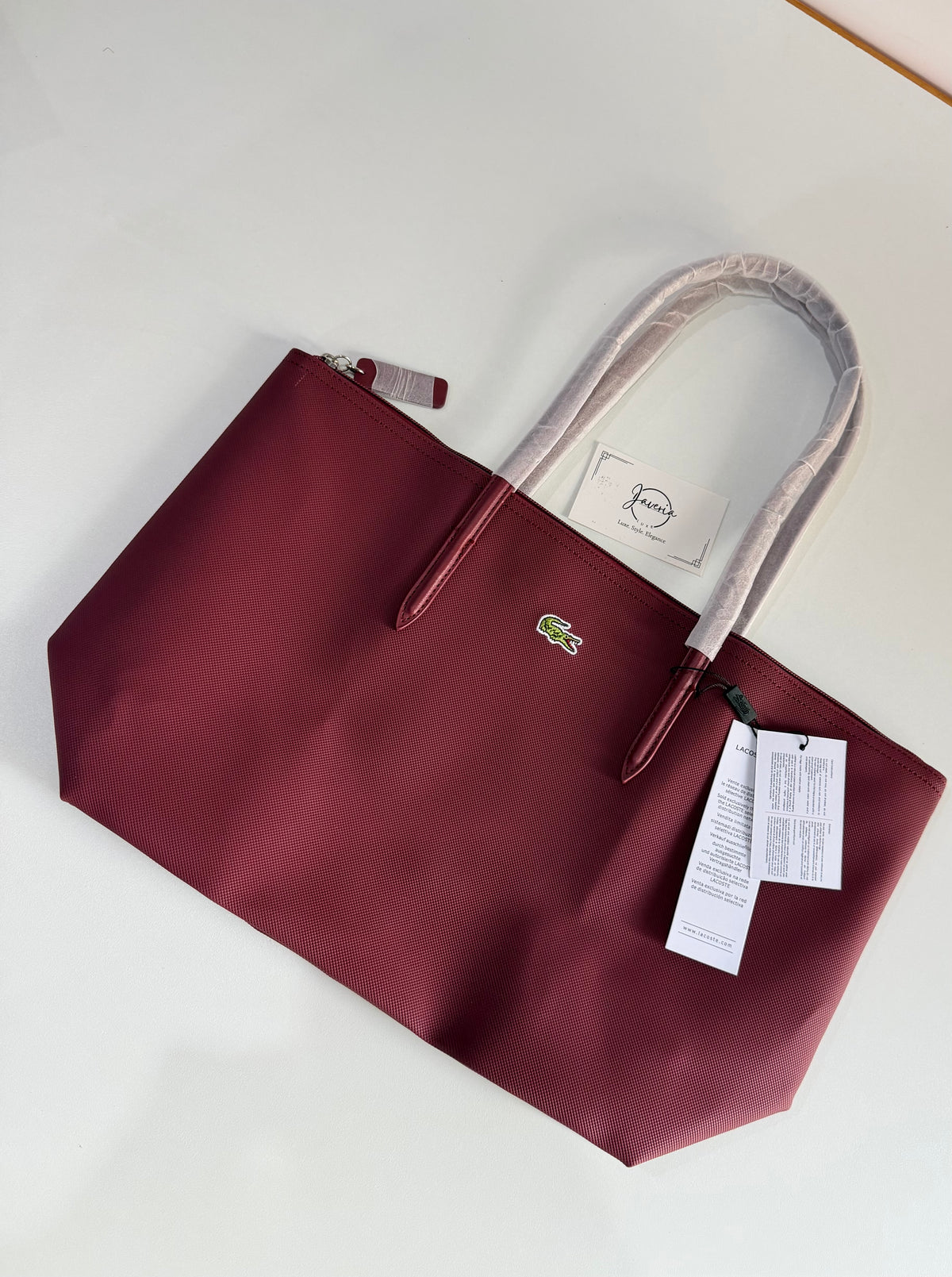Anna Zip Tote Bag - Deep Burgundy