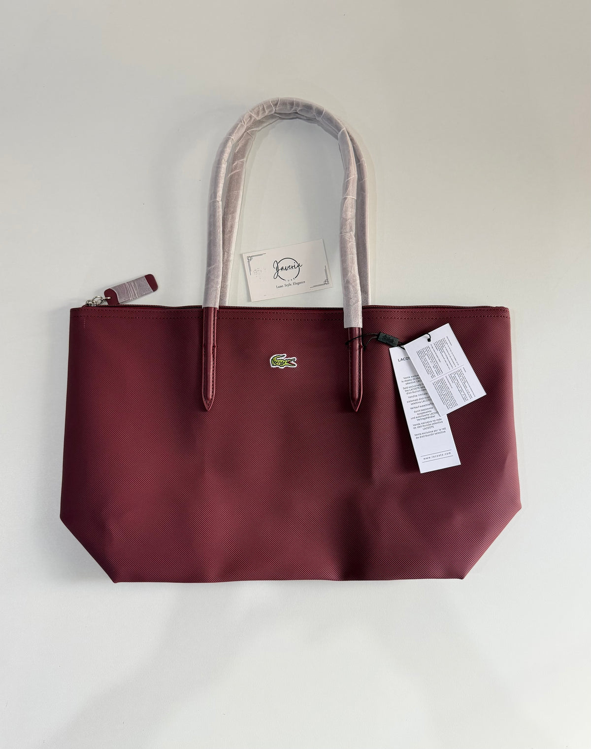 Anna Zip Tote Bag - Deep Burgundy