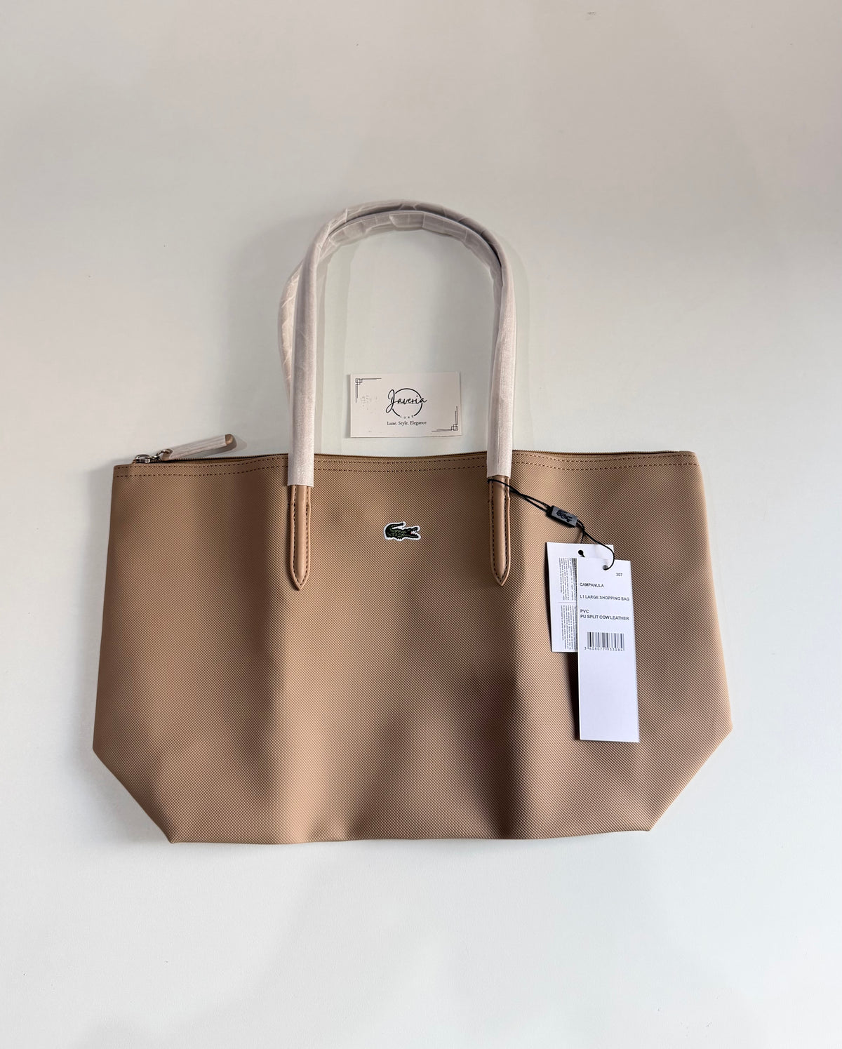 Anna Zip Tote Bag - Tan