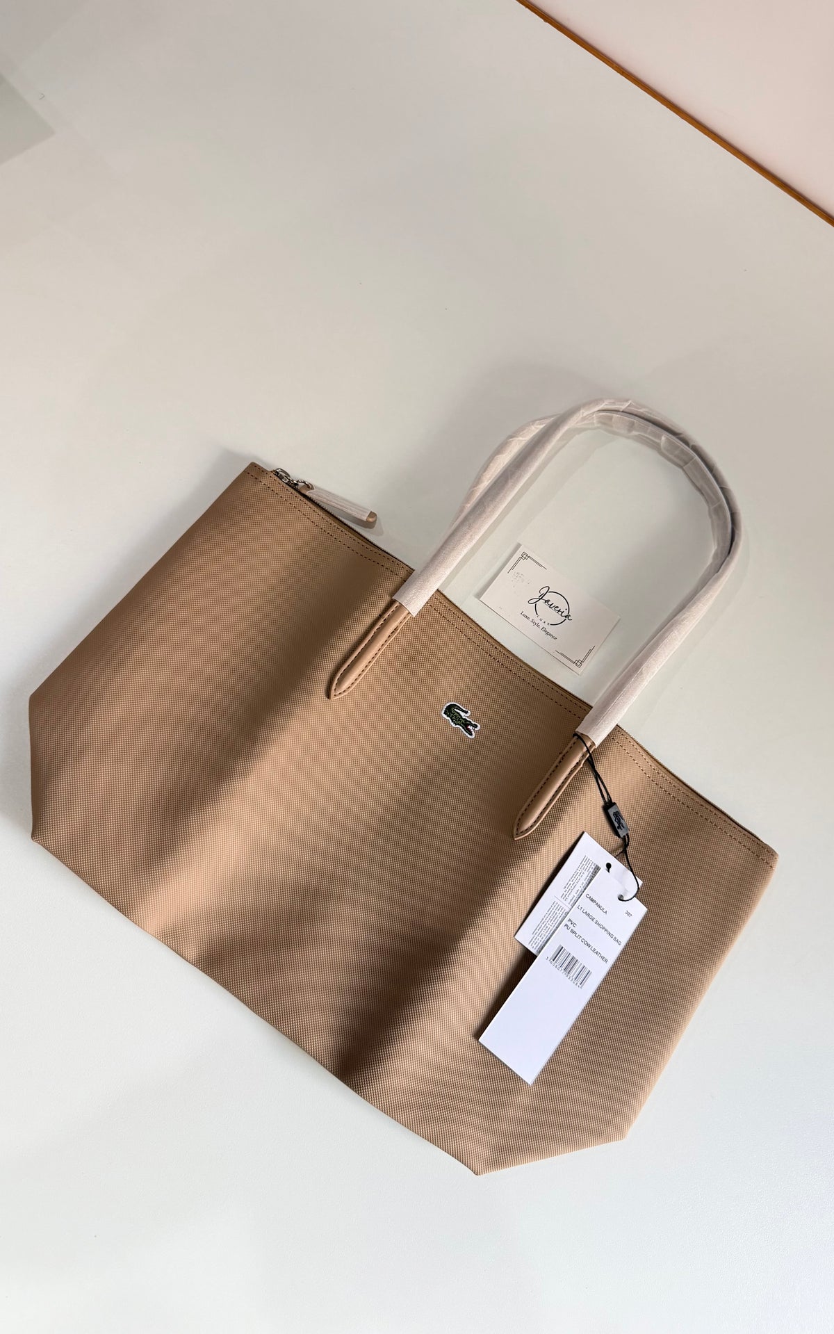 Anna Zip Tote Bag - Tan
