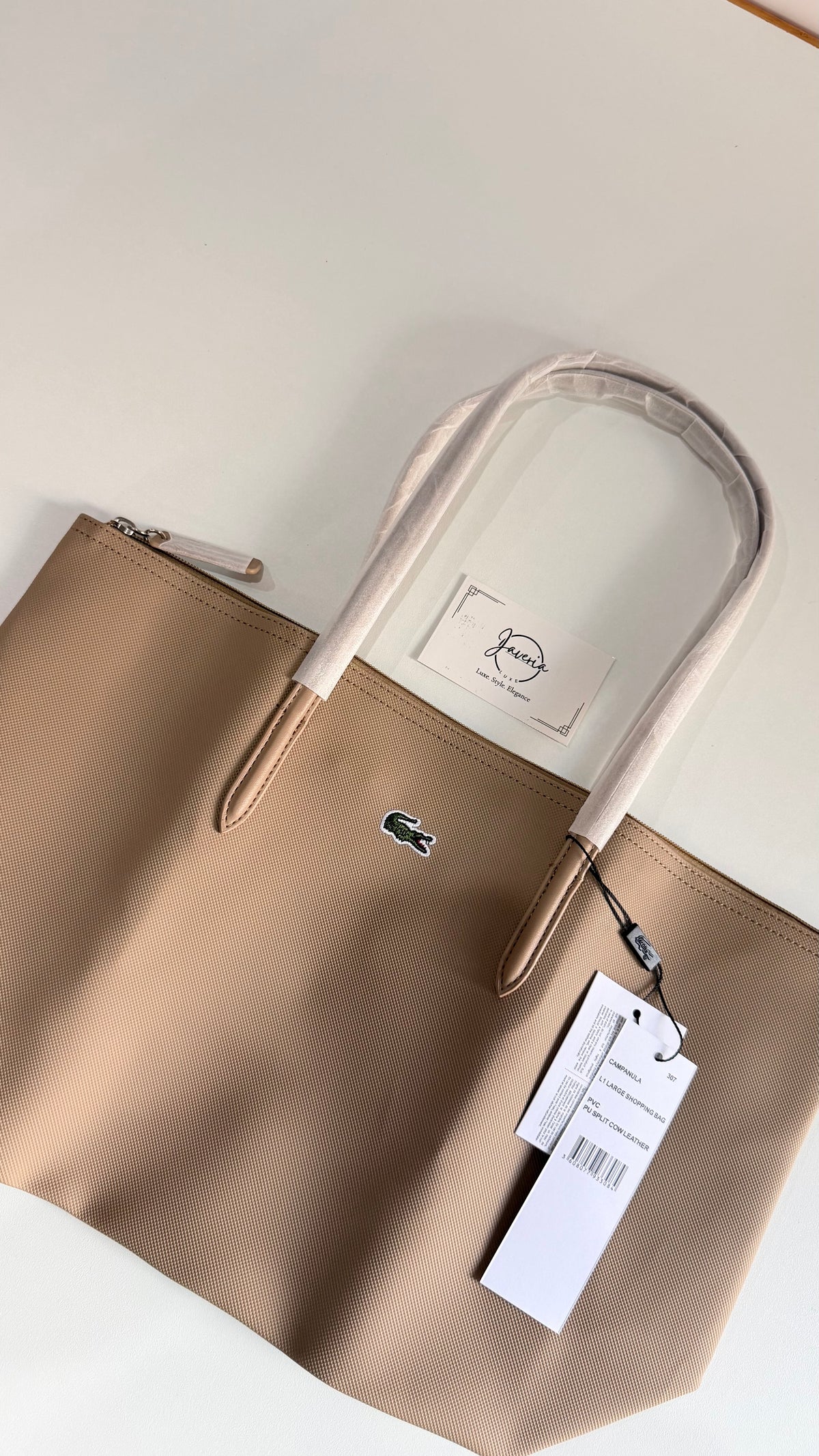 Anna Zip Tote Bag - Tan