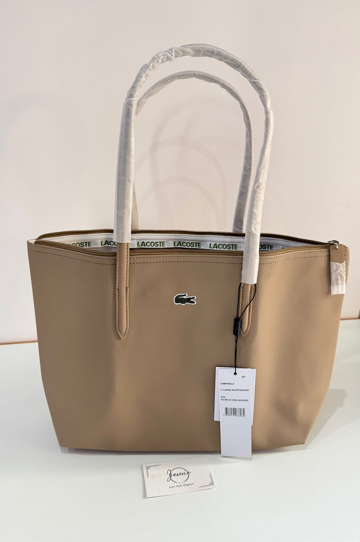 Anna Zip Tote Bag - Tan
