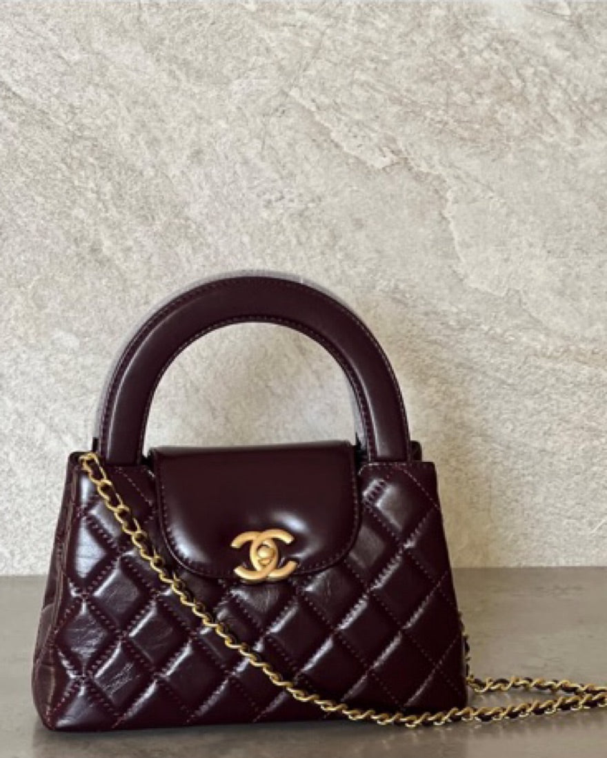Chanel Small Kelly Bag - Burgundy