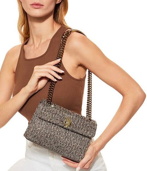 KG Fabric Medium Kensington Bag - Gold