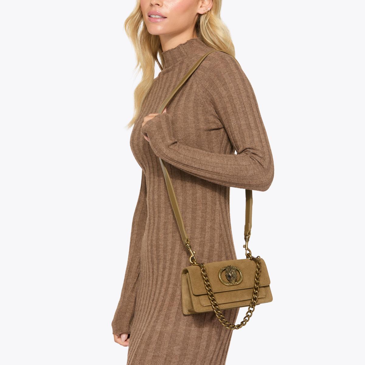KG Small Chelsea East West Bag - Tan Suede