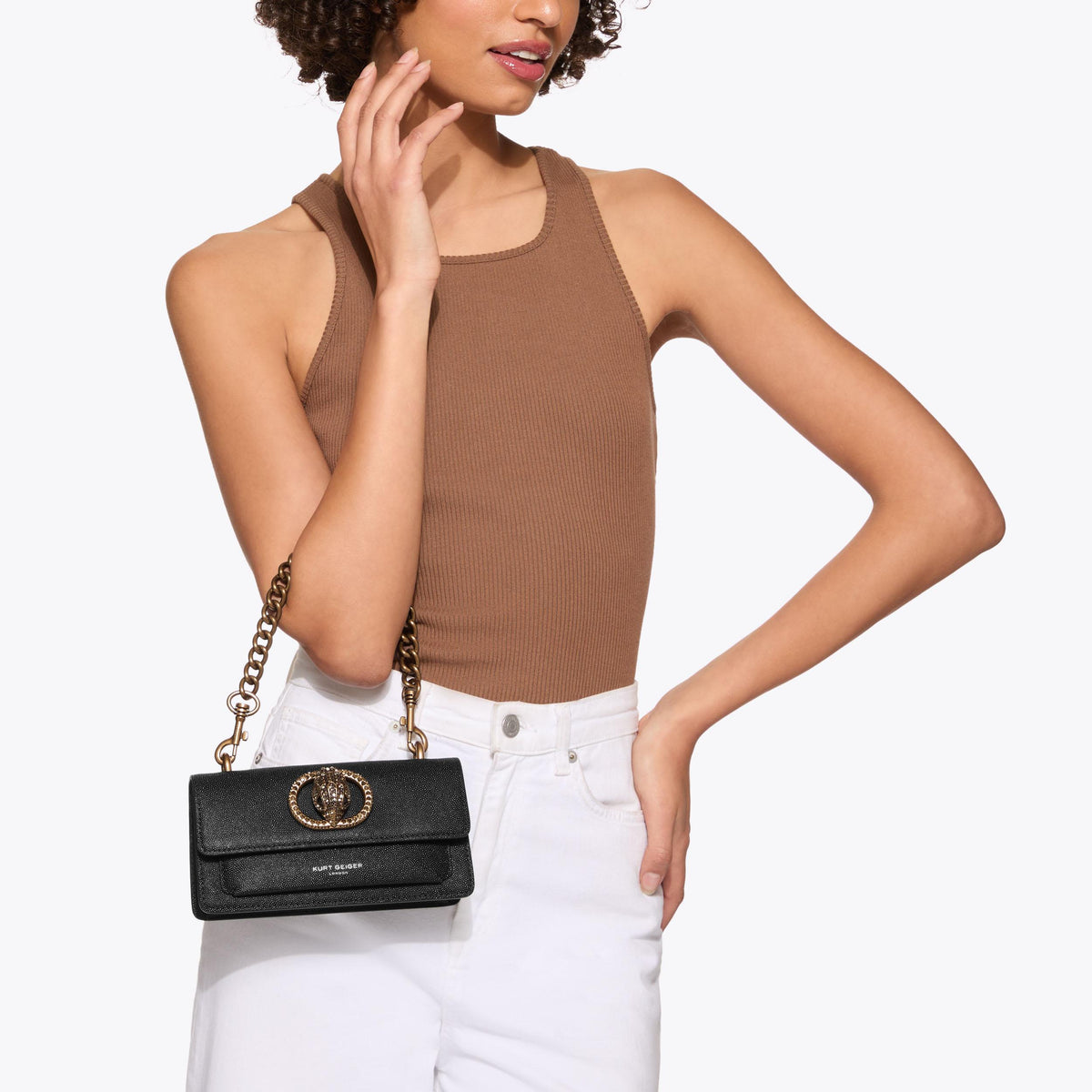 KG Small Chelsea East West Bag - Black