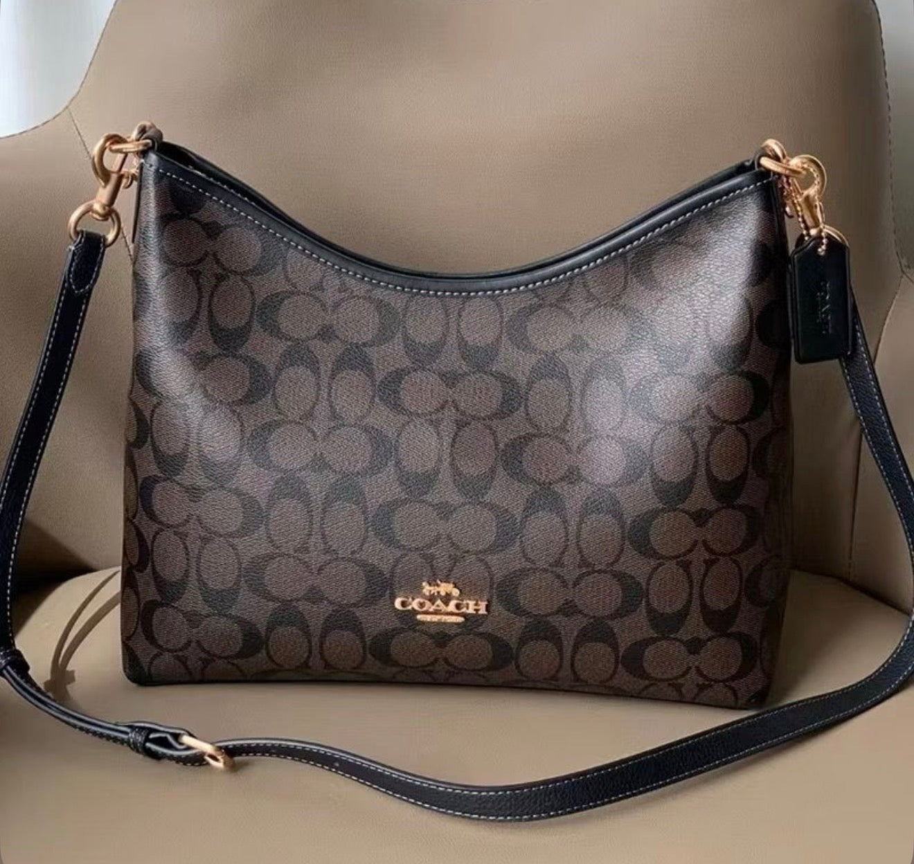 Coach Laurel Shoulder Bag - Coffee Brown