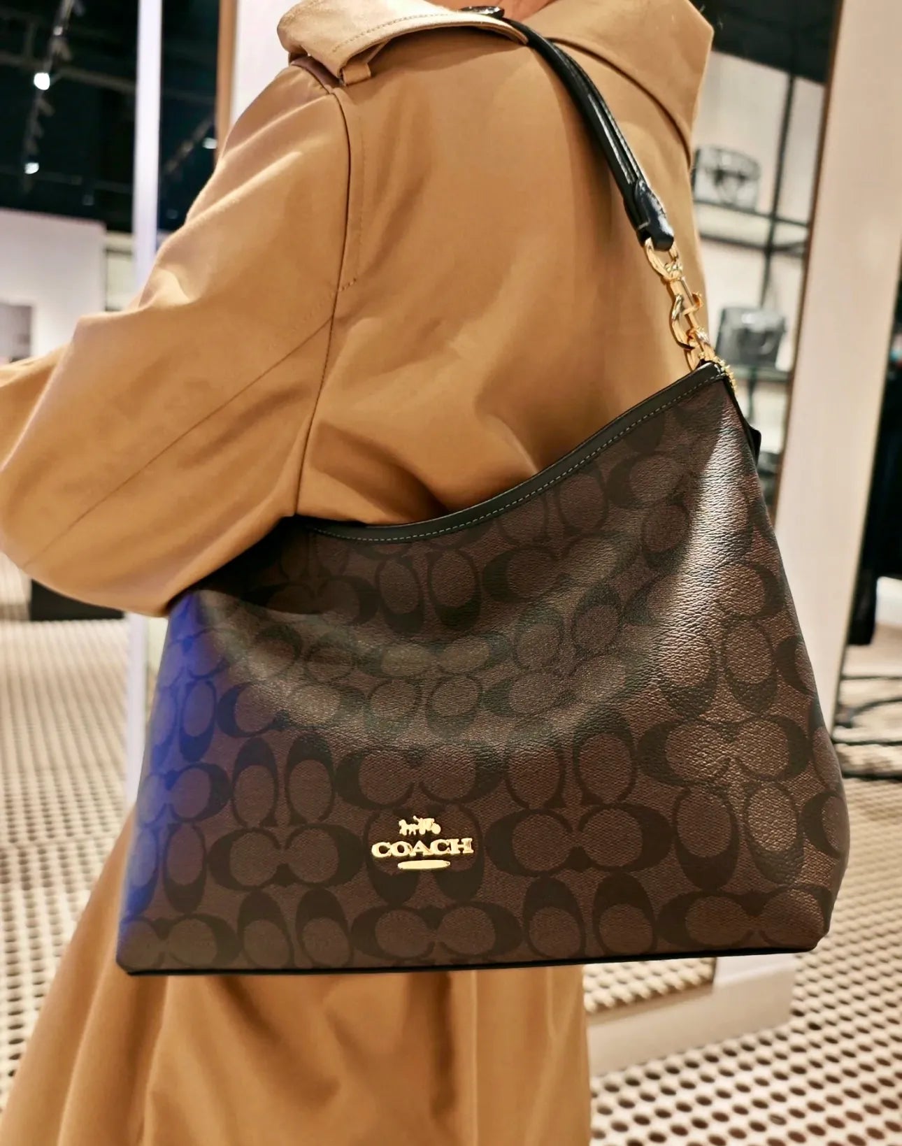 Coach Laurel Shoulder Bag - Coffee Brown