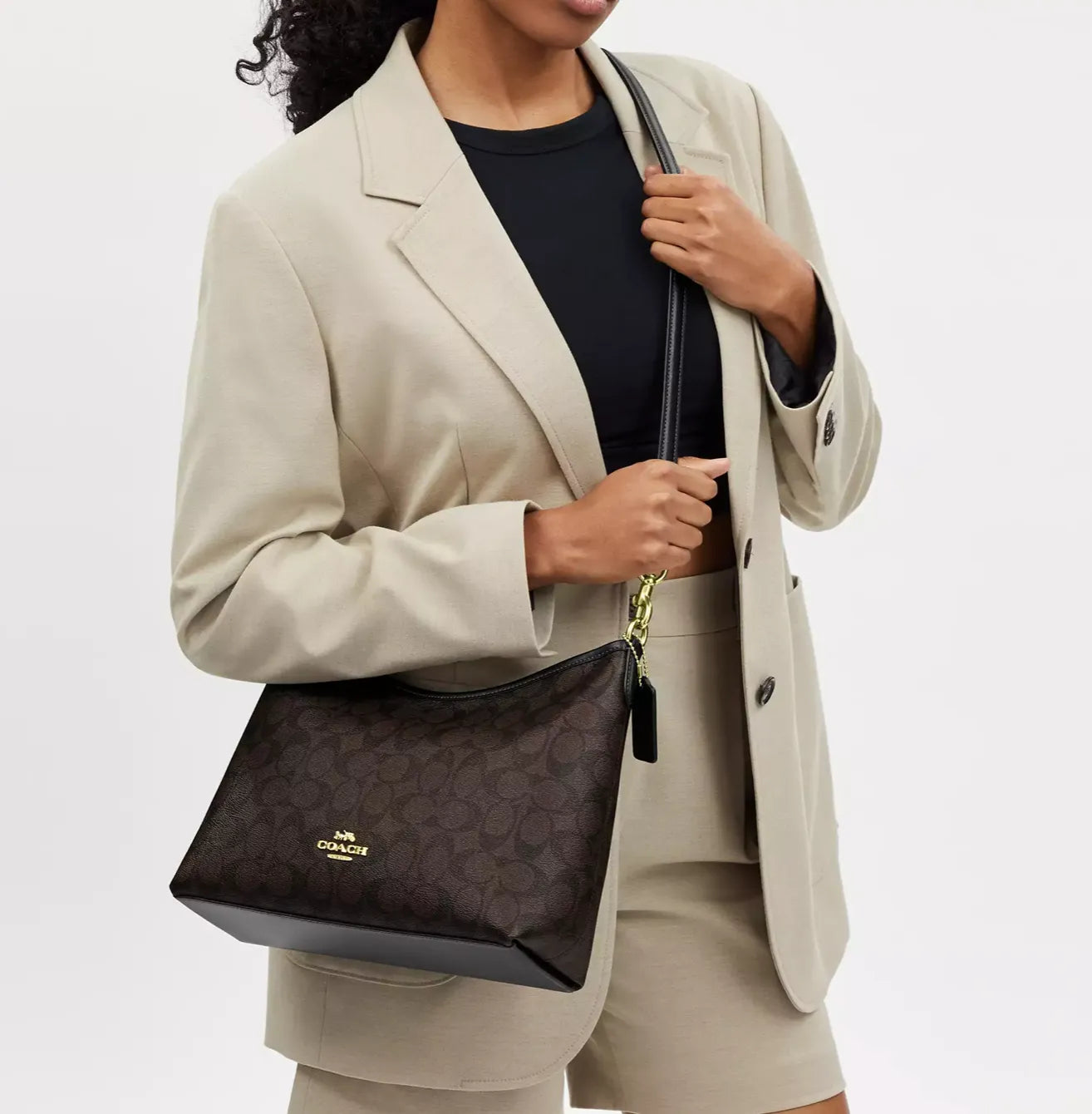 Coach Laurel Shoulder Bag - Coffee Brown