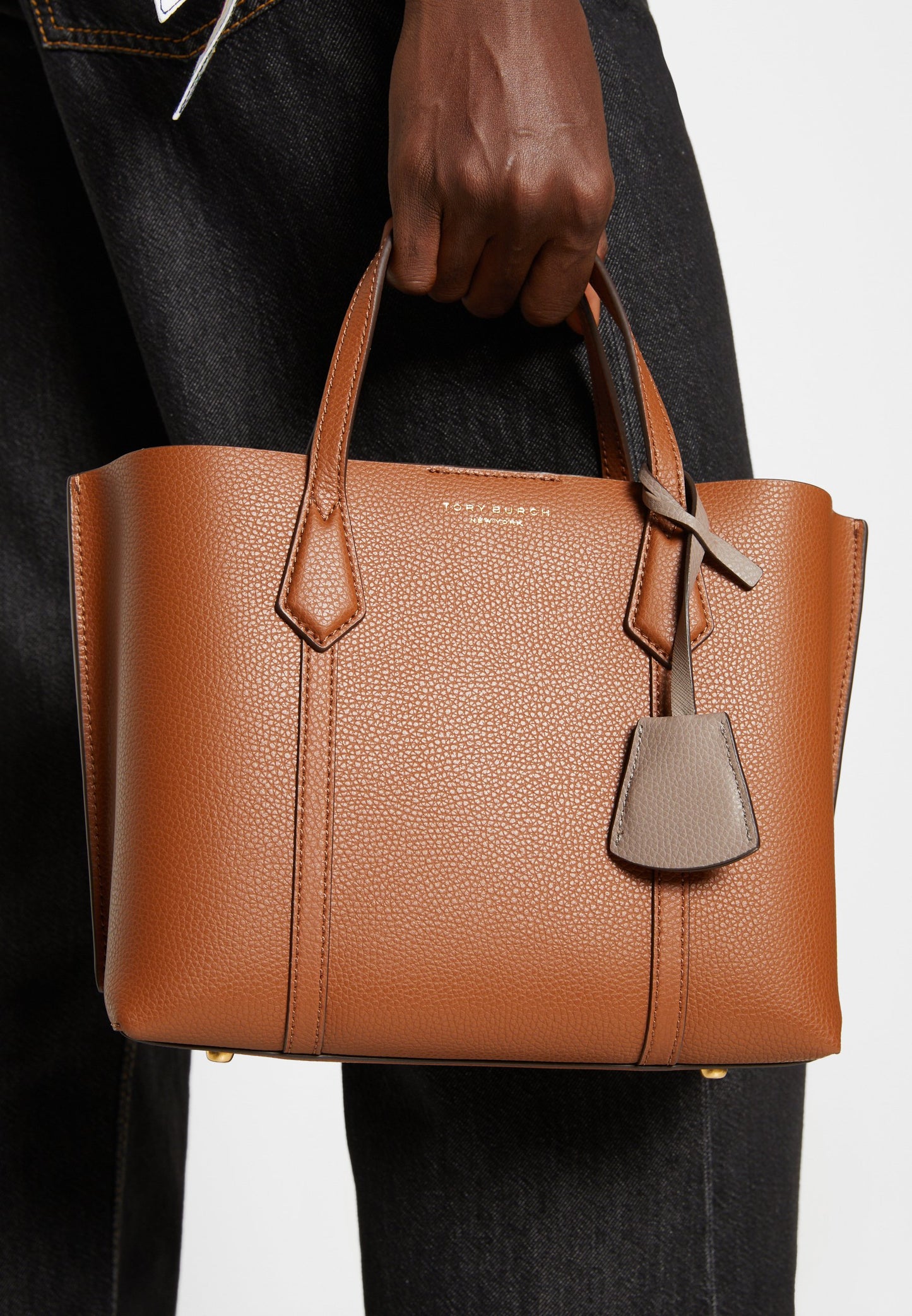 Tory Burch Small Perry Triple Compartment Tote Bag - Light Umber