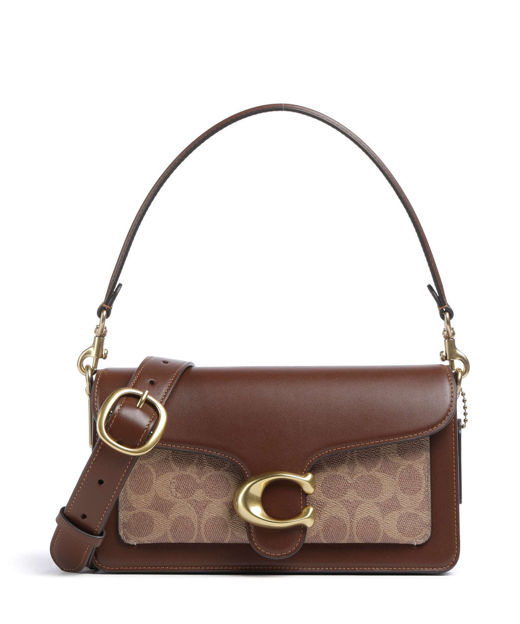 Coach Tabby 26 Signature Canvas Shoulder Bag - Brown Tan