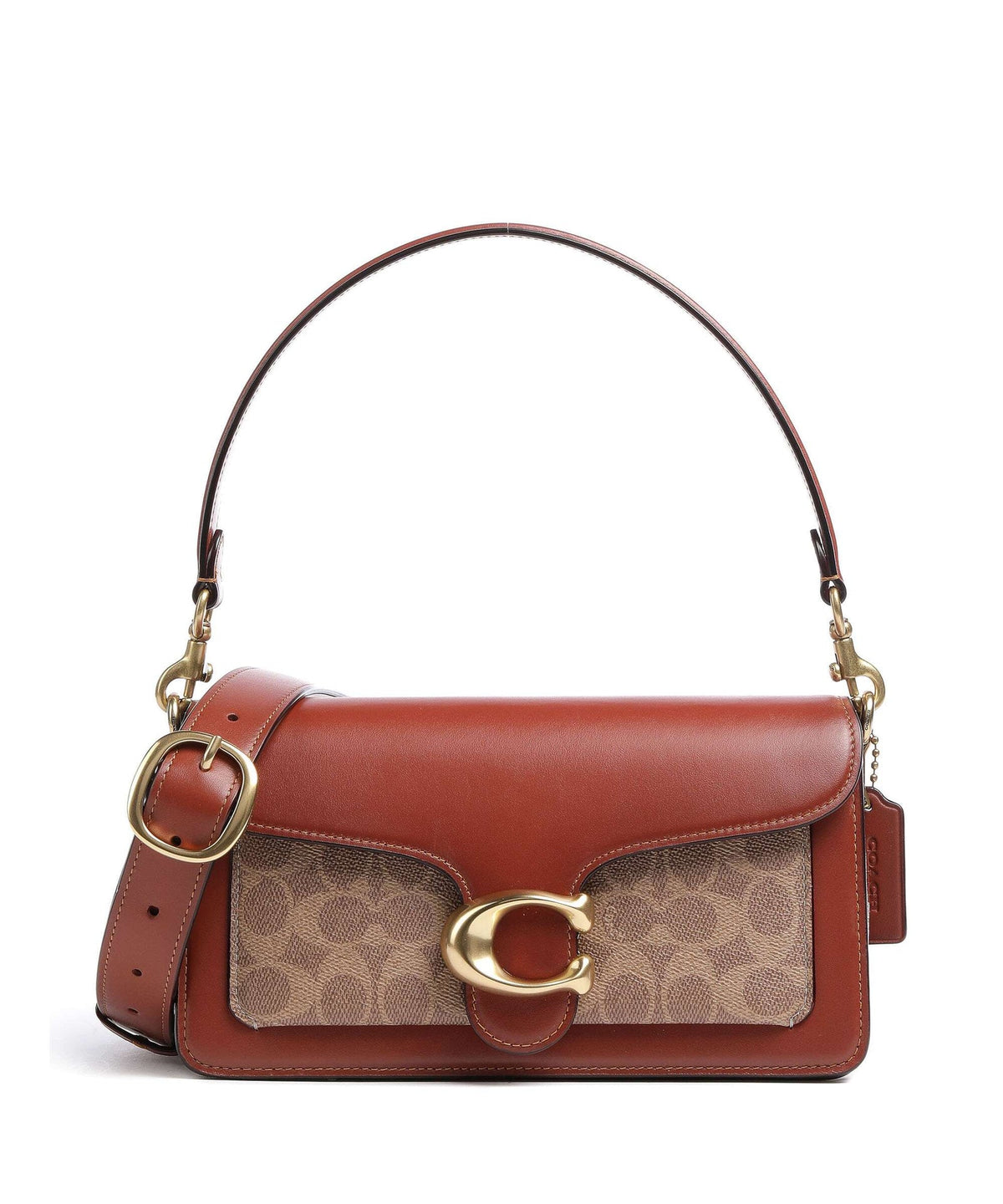 Coach Tabby 26 Signature Canvas Shoulder Bag - Tan Rust